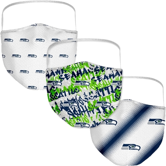 Fanatics Other - SEATTLE Seahawks Fanatics Branded Adult Official Logo Face Covering 3-Pack